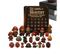 Uhngw Countdown Calendar,31 Days Firefighter Countdown Calendar | Home Decor for Fireplace Kids Shelves Entryway Bedrooms Teens Backpack Window Bag Living Room
