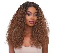 Uhngw Deep Wave Wig Human Hair - Long Curly Human Lace Front Wig with Breathable Mesh Cap - Adjustable Straps Hairwigs, Realistic Hair Extensions for Daily Use