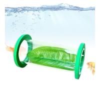 Uhngw Fish Tunnel for Aquarium | Betta Hideaway with Leaf,Floating Acrylic Tunnel for Small Fish Shrimp Guppy Enrichment Hiding Exercise Resting Simulation