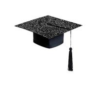 Uhngw Hat Decorations for Graduation - 2026 Glitter Pre-Cut Holes Party Supplies - Grad Hat Topper Paper Decorations - for Graduates Students Teachers College School Photoshoot Senior Week Class Day