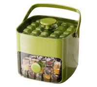 Uhngw Ice Freezer Tray - Chilling Cube Maker Bin with Lid - Press-Type Design Easy Release Ice Making Aid for Daily Life Kitchen Gathering Picnic Camping