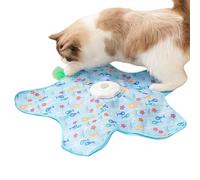 Uhngw Interactive Cat Toy,Star-Shaped Moving Cat Toy - Three Speed Enrichment for Teething Climbing Mental Stimulation Boredom Relief Hunting Indoor