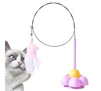 Uhngw Interactive Feather Cat Wand Toy, Cat Spring String Toy With Super Suction Cup, Flexible Steel Wire Cat Springy Wand Toy For Play, Exercise, Chew, Indoor Cats