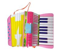 Uhngw Kids Accordion Toy,17Keys Button Accordion Small Accordion Toy - Lightweight Educational Toy Preschool Cute Instrument for Boys & Beginners