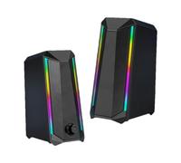 Uhngw RGB Speakers For PC - RGB Desktop Speakers,USB Powered, Easy-Access Volume Control, Super Loud Volume PC Speakers For Desktop, Enjoy Music, Videos