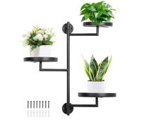 Uhngw Rotating Window Plant Shelves | 3-Tier Rotating Plant Stand All-Metal for Window - Small Spaces Multiple Plants Display Shelf to Enhance Home Decor for Bedroom, Library