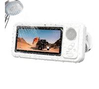 Uhngw Shower Phone Holder - 360 Rotation Secure Mount with Speaker,Waterproof Phone Holder with Speaker,for Enhanced Sound Quality Mirror Bathtub Wall Car Dashboard