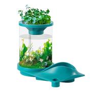 Uhngw Small Betta Fish Tank - Self-Sustaining Quiet Fish Bowl With Filter System | Small Aquaponic Hydroponic Aquarium Ecosystem for Home, Fish Store, Apartment, Workplace