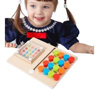 Uhngw Wooden Slide Puzzle - Shaking Bead Color Tabletop Game | Brain Teasers Logic Board Game | for Boys Girls Home Child Preschool Classroom