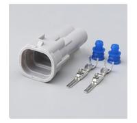 UHNYTRV 1 Set Nippon Denso 2 Pin Waterproof Male Female Top Slot Fuel Injector Connector Plug Socket 6189-0060 DJ7024Y-2-21(Follow me cheaper,5 sets)