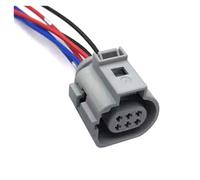 UHNYTRV 6 Pin EGR Valve Connector Plug With 15cm 18AWG Cable Wire Harness 1J0 973 713 G 1J0973713G 42121200 4G0973813B 4G0 973 813B(Grå)
