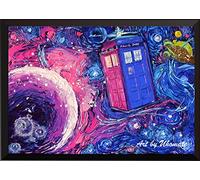 Uhomate Tardis Dr Who Doctor Telephone Booth Wall Decor Vincent Van Gogh Starry Night Posters Home Canvas Wall Art Print Nursery Decor Living Room Wall Decor A099 (8X10)