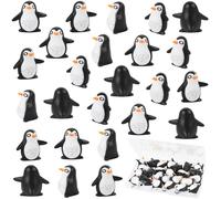 UHOMENY 25pcs Resin Tiny Penguin Statue Cute Mini Penguin Resin Tiny Animals Figurines Cute Black Penguin Cupcake Toppers with box for Garden Landscape Home Decor Cake Decoration DIY Crafts