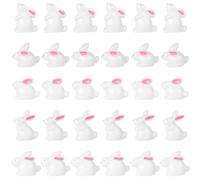 UHOMENY 30pcs Mini Resin Resin White Bunny Cute Tiny Rabbit Statue Bunny Figurine with 5 Styles for Garden Landscape Cake Topper Potted Decor Christmas Easter Birthday Home Party Supplies