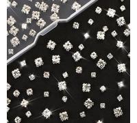 UHOMENY 360PCS Clear Crystal Sew On Rhinestones, Glass Claw Rhinestone Gems Stones for Craft, Diamond Stone Metal Back Prong Setting, Jewelry, Clothes, Shoes, Costume
