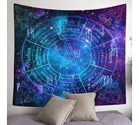 UHOMETAP Celtic Trinity Knot Tapestry Pagan Calendar Natural Cycle Tapestry Mandala Hippie Tapestry Starry Sky Wall Hanging for Home Dorm Decor Bedspread Table Cloth 60x60 Inches GTWYUH369