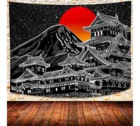 UHOMETAP Japanese Tapestry Wall Hanging Mount Fuji Sunset Art Blanket for Bedroom Living Room Dorm 93x71 Inches GTLSUH585