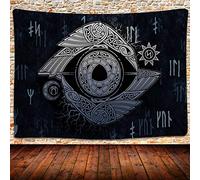 UHOMETAP Viking Art Tapestry Odin's Ravens Viking Crow Tapestry Norse Mythology Art Wall Hanging Decor for Dorm Room Living Home 80 x 60 Inches GTLSUH534