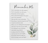 UHPEAAUN Remember Me Poem Poster Inspirational Canvas Wall-Art for Bedroom Memorial Space Decor(Unframed,16x24inch(40x60cm))
