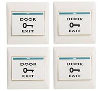 UHPPOTE 12VDC Push Exit Button Switch for Door Access Control System (Pack of 4)