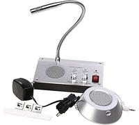 UHPPOTE Dual-Way Anti-interference Noise-Free Bank Office Store Station Window Microphone Audio Record Output Intercom Interphone Speaker System for Counter