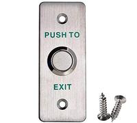UHPPOTE Momentary Toggle Push to Exit Button Switch NO/COM Contact | Stainless Steel Panel for Door Access Control