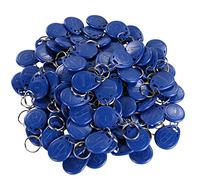 UHPPOTE Proximity Em 125KHz RFID Id Card Tag Token Key Chain Keyfob Read Only Color Blue (Pack of 100)
