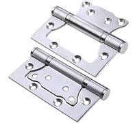 UHPPOTE SUS304D 4"x3" Thickness 3mm Stainless Steel Non-Mortise Door Hinge 14mm Bearing (Pack of 1 Pair)
