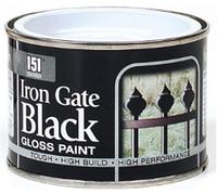 UHR 151 Coatings Iron Black Gate Gloss Paint, Tough And Durable, Smooth & Glossy Finish, Easy To Use, Ideal For Outdoor Gates, Railings, Fences, Interior Metal Furniture, 180ml