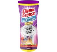 UHR Elbow Grease Foaming Drain Cleaner, Fast-Action Foaming Powder for Sinks, Baths & Showers, Removes Odours, Septic Safe Drain Cleaner 500g (Purple - 1 Pack)