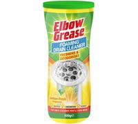 UHR Elbow Grease Foaming Drain Cleaner, Fast-Action Foaming Powder for Sinks, Baths & Showers, Removes Odours, Septic Safe Drain Cleaner 500g (Yellow - 1 Pack)