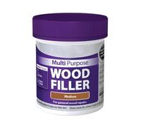 UHR Multi-Purpose Wood Filler Medium, Indoor & Outdoor Use, Fast-Drying, Excellent Adhesion, Repairing Cracks and Holes, Repair and Restore Wooden Surfaces 250g