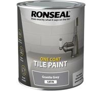 UHR Ron-seal One Coat Tile Paint, Granite Grey Satin Finish, Durable And Stylish Tile Transformation, Water-Resistant and Mould-Resistant,Cost-Effective,Quick & Reliable,Sleek and Modern Finish,750ml