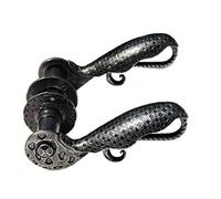 UHRIG Door Handles, Wrought Iron Handle Set Black, for e.g. Room Door