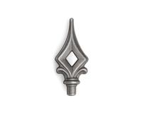 UHRIG Fence Spike Forged From Steel, Rustic Wrought Iron Decorative Tip, Metal Tip, Spear Tip (100 x 40 mm, Pack of 1, Neck Diameter 12 mm)