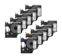 UHRSERNJ 10PK 45021 Label Tape 12mmx7m Compatible With Printer Supplies LabelPoint 350 LM160 280 For Part Number 45021 Works With D1 Ribbon Cassette White On Black(Black on Silver)