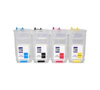 UHRSERNJ 130ML 728 728XL Refillable Ink Cartridge With Chip Compatible With Printer Models Designjet T730 T830 F9J68A F9J67A F9J66A F9J65A