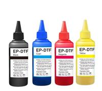 UHRSERNJ 4 * 100ml EP-DTF Ink Compatible With Printer Models L800 L805 DX5 DX7 XP600 I3200 I4720 I5113 For DTF Transfer Film DTF Film Printer(1SET)