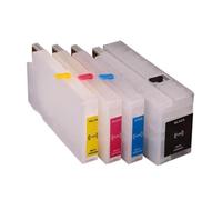 UHRSERNJ 4 Color Refillable Ink Cartridge With ARC Chips For 711 Model Compatible With DesignJet T520 And T120 Printers 711 Refill Cartridge Replacement(1set)