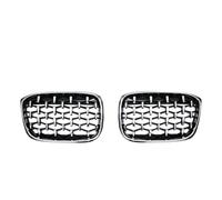 UHRSERNJ A Pair Car Front Bumper Grills Diamond Racing Grille Kidney Grill Compatible With Automotive Motorcycle Parts X3 G01 G02 G08 X4 2018 2019 2020 2021 Auto Meteor Styling(All Sliver)