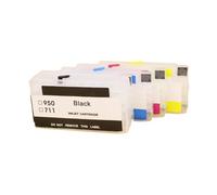 UHSTJW 4pcs Refillable Ink Cartridge With Permanent Chips Compatible With OfficeJet 950 951 Pro 8100 Pro 8600 8680 8615 8625