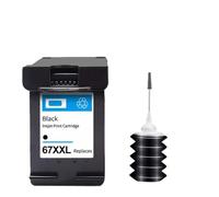 UHSTJW Compatible Refillable Ink Cartridge For 67 67XL 67XXL Compatible With - 2734 2735 2736 2737 2742 2752 2755 2765 2772 2774 Printer(HP67XXLBK)