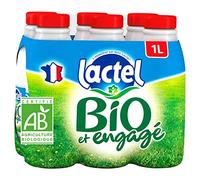 UHT Organic Whole Lactel Milk 6 x 1 L