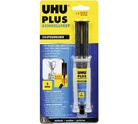 UHU 2-Component Adhesive Plus Quick Strength, Fast and Crystal Clear 2K Adhesive with Integrated Mixer, 15.5 g