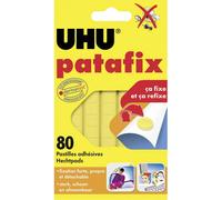 UHU 50140 Patafix Adhesive Pads Yellow 80pieces Reusable & Detachable