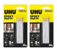 UHU Epoxy Repair Universal Putty Blister Pack of 2-60g Tubes