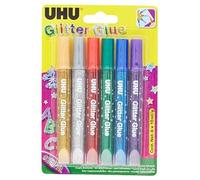 UHU glitter glue pack of 6 colours (6 x 10ml)