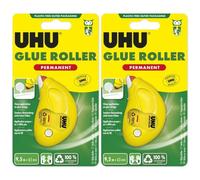 UHU Glue Roller Permanent 9.5m x2 | Instant Adhesive Tape Roller