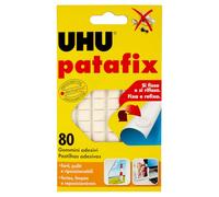 UHU Patafix D1620 - Removable adhesive rubber, White, pack of 80 rubber