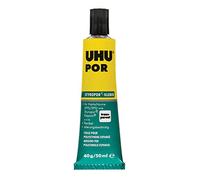 Rayher UHU Adhesive for Polystyrene, Fast Setting Foam Glue, Expanded Polystyrene Glue, 40g Tube, Clear, 3343700